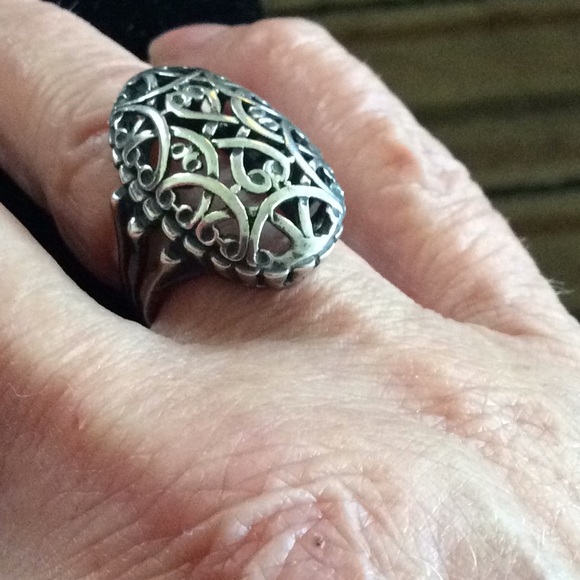 Filigree silver ring - Picture 2 of 6